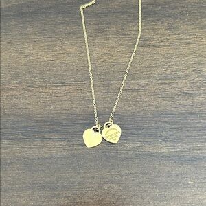 Tiffany & Co Double Heart Tag Pendant in 18K yellow gold Authentic
